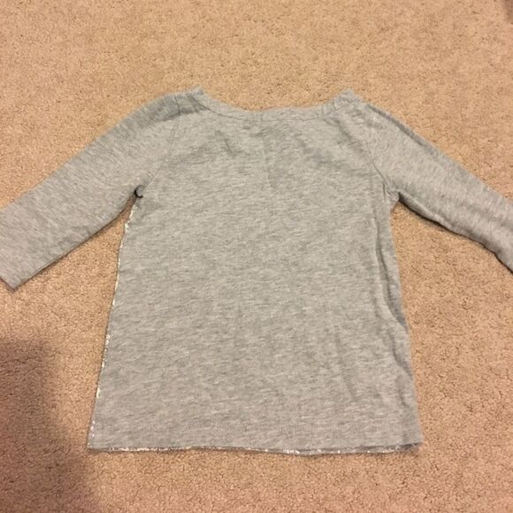 Crewcuts Grey Glitter 3/4 Sleeve T-Shirt - Picture 6 of 6
